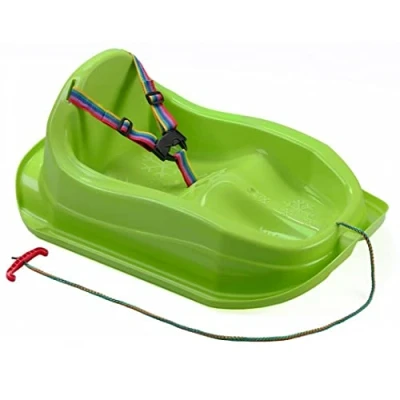Image of MARMAT Children&#039;s Sledge with Safety Belt up to 3 Years (Green)