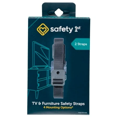 Image of Safety 1st TV &amp; Furniture Straps, Black, Multi, 2 Straps(Pack of 1)