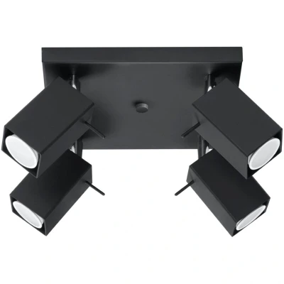 Image of Merida 4 Light Spotlight Cluster Black, GU10