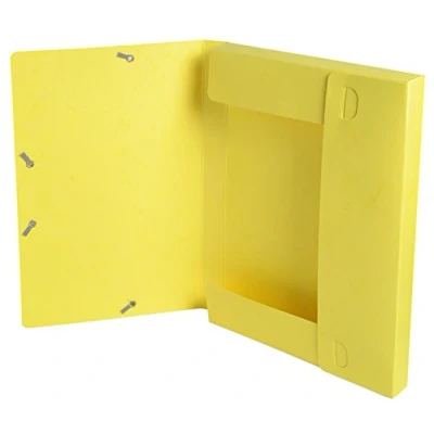 Image of Exacompta Ref. 18500H 1 CARTOBOX filing box with rubber bands delivered flat 2.5 cm spine glossy card 5/10th 400g/m² dimensions 25x33cm A4 file format 13 assorted colors