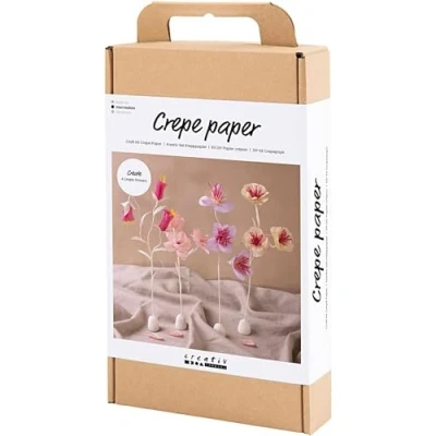 Image of Craft Kit Crepe Paper, Pastel Colours, Flower, 1 Pack
