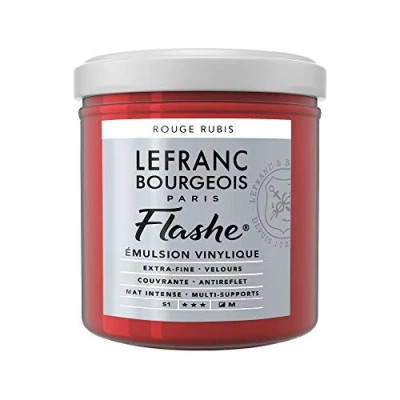 Image of Lefranc Bourgeois Acrylic Vinyl Emulsion, Ruby Red, 125ml Tube Vinylfarbe