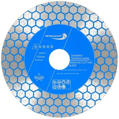 Image of PRODIAMANT Diamond Tile Disc 125 mm for Jolly Cuts Cutting x 22.23 45 Degree Cutting, Chamfering and Grinding Tiles, Porcelain Stoneware