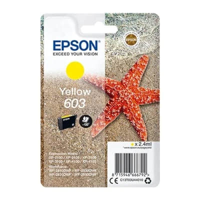 Image of Epson 603 Yellow Starfish Genuine, Ink Cartridge