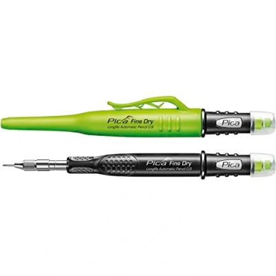 Image of vasalat Pica Deep Hole Marker Fine Dry 0.9, Pencil Drill 7070 with 5 Graphite Leads HB 7030