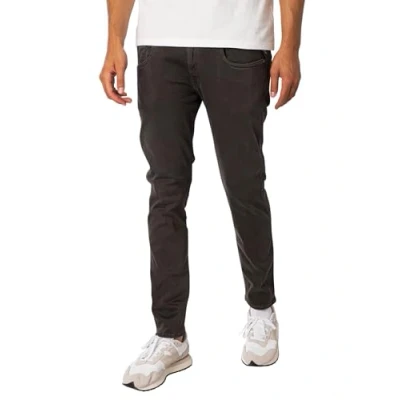 Image of REPLAY Adult M914 Anbass Hyperflex Colour Xlite Jeans, Wood Grey 393, 34W / 30L