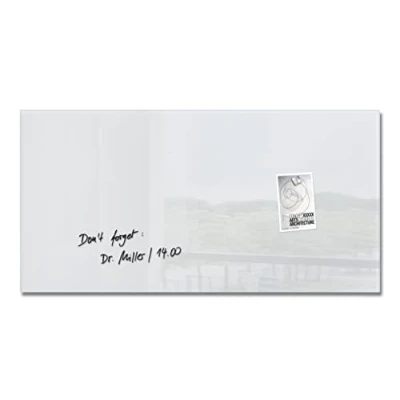 Image of SIGEL GL146 Premium Glass magnetic Board / White Board, glossy surface, 91 x 46 cm, easy mounting, super Artverum