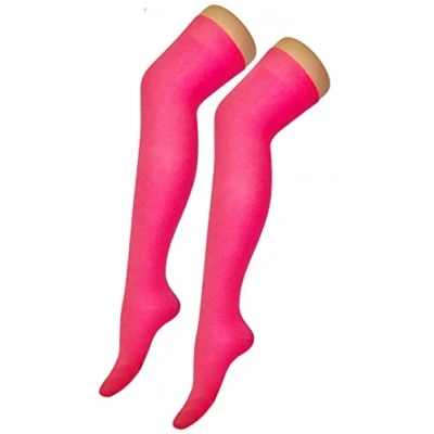 Image of Crazy Chick® Women&#039;s Plain Over The Knee Socks Thigh High Girls Stretchy OTK (Pink)