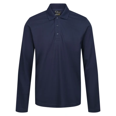 Image of Regatta Mens Pro Long Sleeved Polo Shirt (Navy) Size X Small