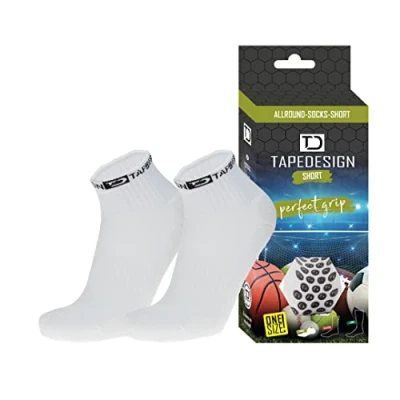 Image of Tapedesign Unisex all round short Socks, unisex_adult, TDSHORT001, White, standard size