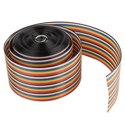 Image of Colorful 1.27mm Spacing Pitch Cable 40P Rainbow Flat Ribbon with Wire Width 5.08cm(5meters)