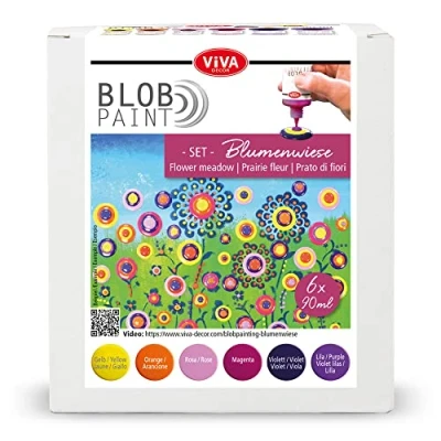 Image of Viva Decor Blob Paint Flower Field Stencil
