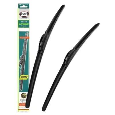 Image of Fits Land Rover Discovery MK3 MK4 Models 2004 2016 Heyner Germany Aeroflat Hybrid Windscreen Wiper Blades 22&quot;22&quot; Front Replacement Set HH2222H