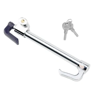 Image of gohantee Car Steering Wheel Lock, Crook Locks Retractable Clutch Pedal Wheels Anti Theft Lock for Van SUV Lorry Truck Heavy Duty