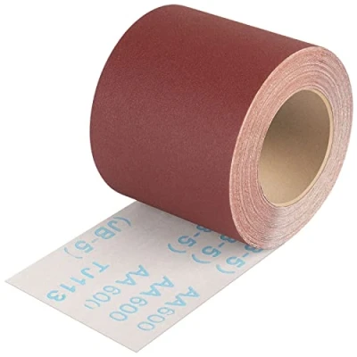 Image of Shineboc Sandpaper Roll 600 Grit, 93mm x 10m Emery Cloth Sanding Rolls for Wood Metal Stainless Steel Hand Sanders