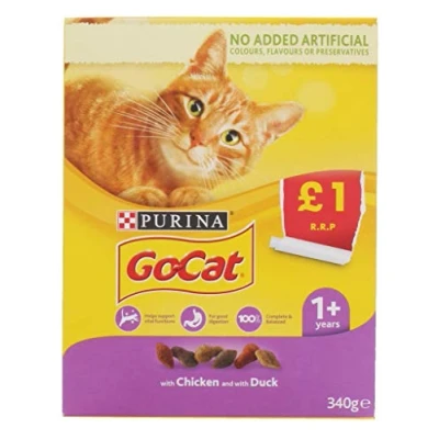 Image of Nestle / Purina Go Cat Chicken &amp; Duck £1 (340g) (Pack of 6)
