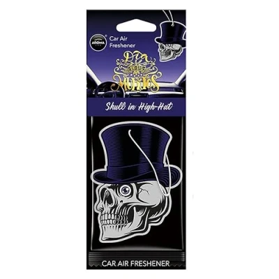 Image of Car Air Freshener Aroma Skull In A High Hat