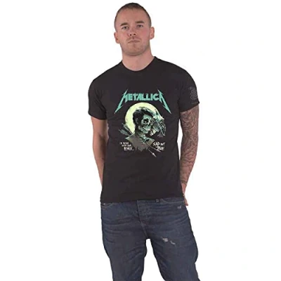 Image of Rock Off Metallica &#039;Sad But True Poster&#039; (Black) T Shirt (as8, Alpha, l, Regular, Regular)
