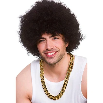 Image of Adult Unisex Chunky Gold Chain Costume Jewellery Fancy Dress Accessory (68cm)