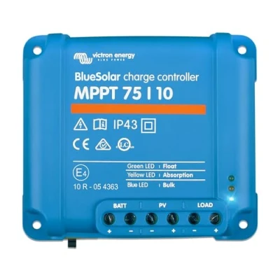 Image of Victron Energy BlueSolar MPPT Solar Charge Controller for Panels 75V 10 amp 12/24 Volt