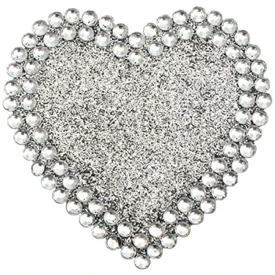 Image of Diamante Heart Sticker 5cm Glitter Craft Self Adhesive Rhinestone Stick On Gem