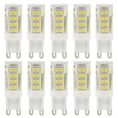 Image of 10 Pack, G9 LED Bulbs Energy Saving Light 51x SMD2835, 5W / 350LM, Non Dimmable, Daylight White 6000K, Equivalent to 40W Halogen Bulb, AC 220 240V, 360 Beam Angle