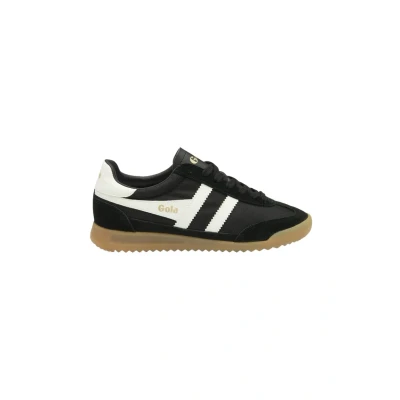 Image of Gola Tornado Womens Casual Trainers in Black Off White 3 UK