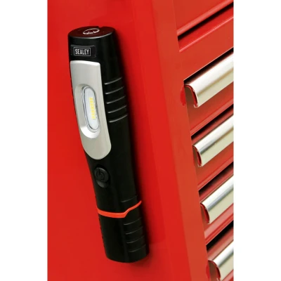 Image of Sealey Rechargeable 360 Inspection Light 7 SMD &amp; 3W LED Black Lithium ion