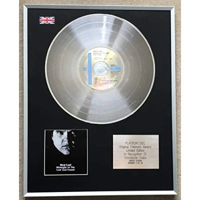 Image of Century Presentations MEAT LOAF Limited Edition CD Platinum LP Disc MIDNIGHT AT THE LOST AND FOUND