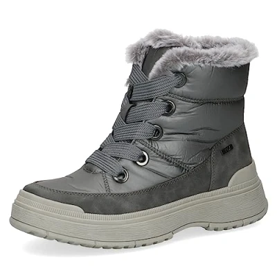 Image of CAPRICE Women&#039;s 9 26214 41 Mid Calf Boot, Soft Grey Plain, 8 UK
