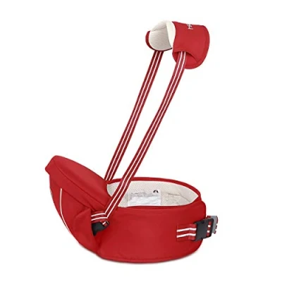 Image of SONARIN Multifunctional Hipseat Baby Carrier,Free Size,Toddler Hip Seat Carrier,Front Carrier Belt,4 Carrying Positions,Adapted to Your Child&#039;s Growing(Red)