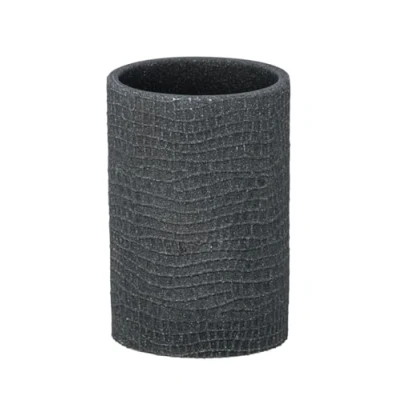 Image of WENKO Peanut Holder for Toothbrush and Toothpaste Anthracite, Polyresin, Charcoal, 10.5 x 7 cm
