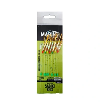 Image of Marine Cast 7 hooks sabiki rigs/Mackerel feathers (5/10 pack) (Gold Flash(5pack))