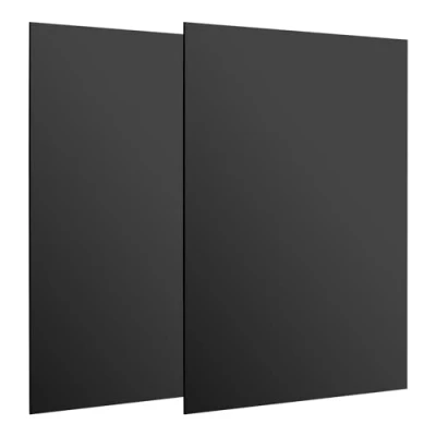 Image of JOIKIT 2PCS A3 Black Acrylic Sheet, 420 x 297 3mm Perspex Plastic Sheet Panel for Craft Painting
