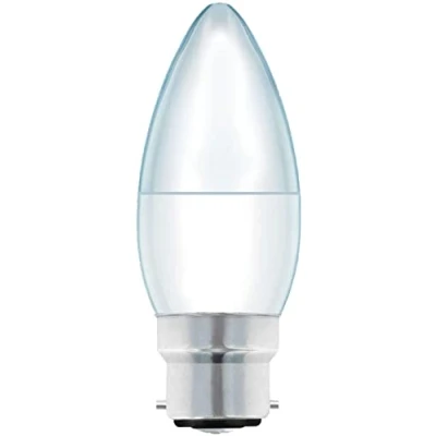 Image of 8 watts 60 806 Lumen LED Candle Light Bulb BC B22 Push in Daylight Packs of 2/4/10 (Pack 2)