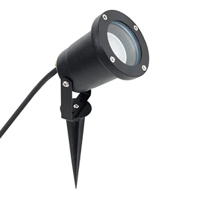 Image of Modern Ground Spike/Wall Mount Outdoor Light in a Black Finish IP65 Rated