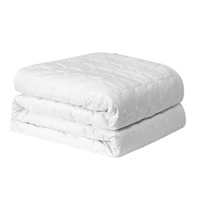 Image of Good Nite Mattress Protector Quilted Topper Cover Pads 25cm Deep Machine Washable (White, Super King)