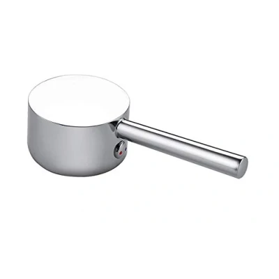 Image of Tap Handle kit Single Faucet for Cartridge Stem 10 x mm Universal Replacement Metal Lever with Button and Set Screw, Polished Chrome (for 40mm Cartridge)