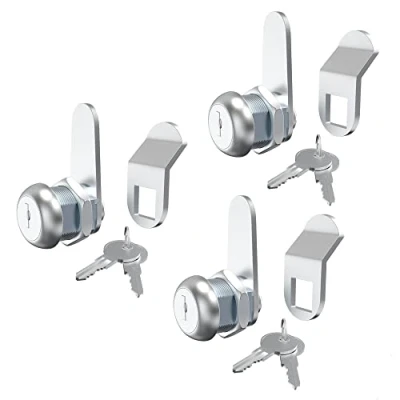 Image of Hecfu 3 Pack Cabinet Lock Mailbox Locks, 5/8&quot; Cam Keyed Alike, Secure Drawer RV Storage Locks Truck Tool Box Replacement, Zinc Alloy