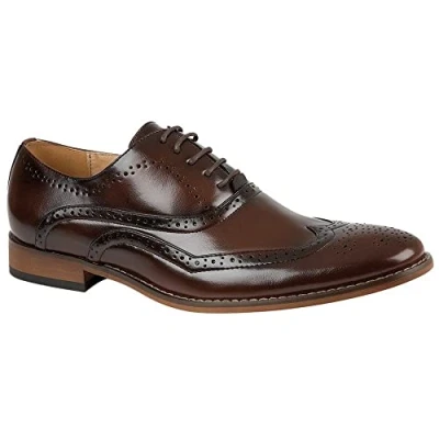 Image of Goor Boys 5 Eyelet Brogue Oxford Shoe Brown 13 UK
