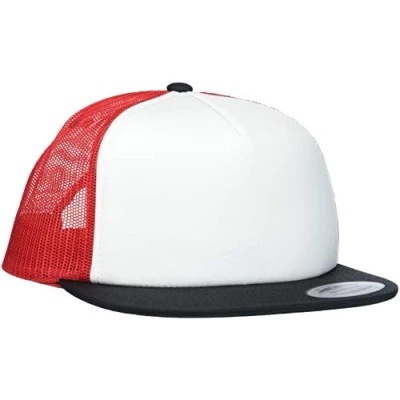 Image of Flexfit FOAM Trucker Cap, Size: One Size, Blk/wht/red
