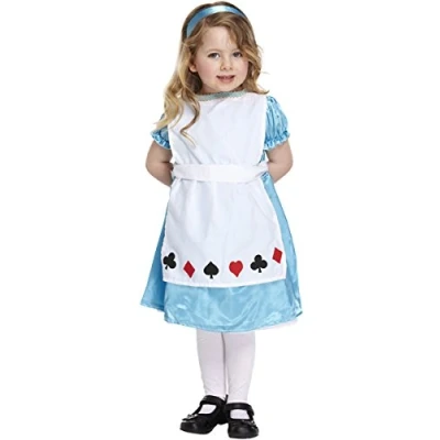 Image of Henbrandt Toddlers Alice in Wonderland Fancy Costume Fairytale 2 4 Years Blue