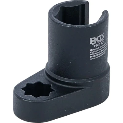 Image of BGS 1140 22 Oxygen Sensor Socket angled 12.5 mm (1/2&quot;) double 4 point Drive 11 slot