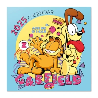 Image of Grupo Erik Garfield Wall Calendar 2025 12&quot; x Square 2025, Planner Family Gifts