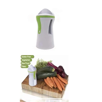 Image of Celia Stores Portable spiralizer vegetable cutter manual spiralizer, stainless steel thistle spiral slicer for Zucchini potato, Spaghetti