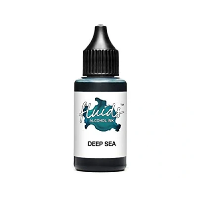 Image of Octopus 30ml Fluids Alcohol Ink Deep Sea for fluid art and resin, blue