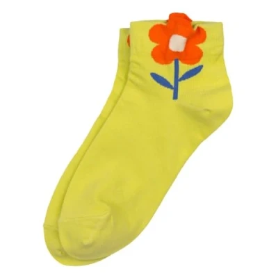 Image of JOE COOL Socks Ankle Big Flower Made With Cotton &amp; Spandex