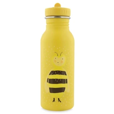 Image of Trixie Drinking Bottle Mrs. Bumblebee 500ml Stainless Steel Water for Kids Yellow Leakproof Eco Friendly and BPA Free