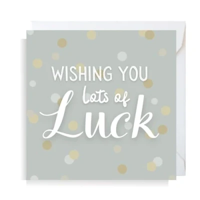 Image of Second Ave Wishing You Lots of Luck Square Card New Job Exams University