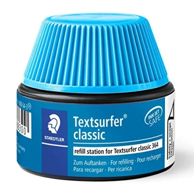 Image of STAEDTLER 488 64 3 Textsurfer Classic Highlighter Refill Station for 364 Blue Ink (1 x 30ml Station)